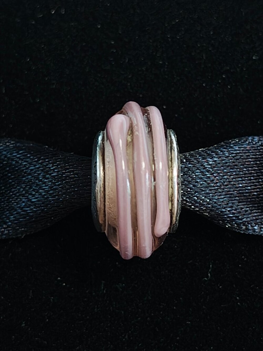 Authentic Pandora Retired Pink Murano Glass Ribbon Bead – 790617